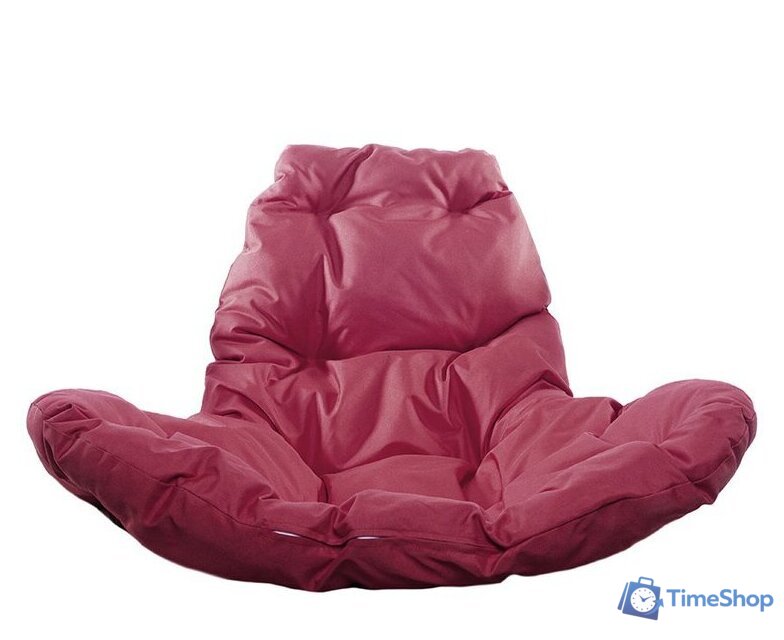 Подвесное кресло M-Group Капля Люкс 11030402 (черный ротанг/бордовая подушка) - Изображение №4 — Интернет-магазин Time-Shop