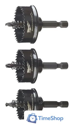 Набор коронок Milwaukee Shockwave Impact 49224800 (3 шт) - Изображение №1 — Интернет-магазин Time-Shop