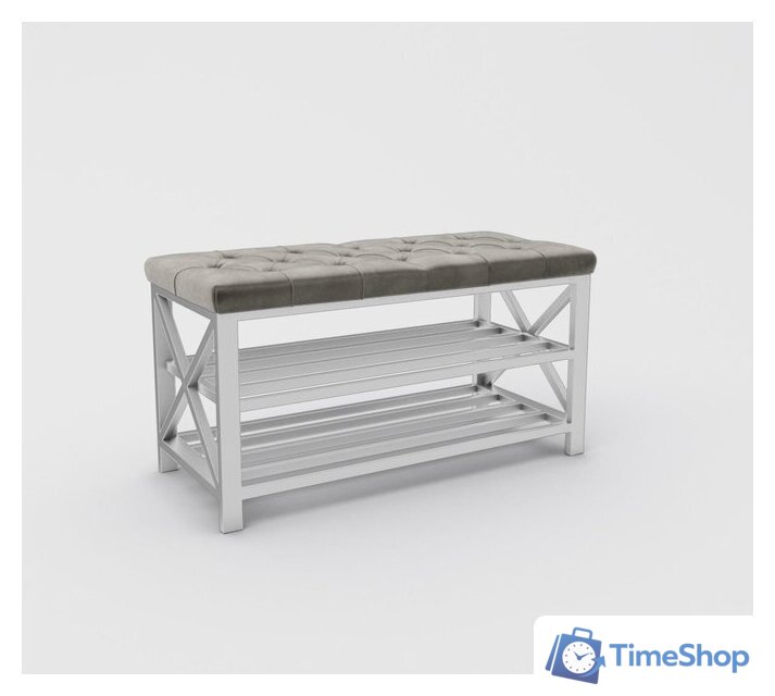 Банкетка Hype Mebel Будс (белый/серый) - Изображение №1 — Интернет-магазин Time-Shop