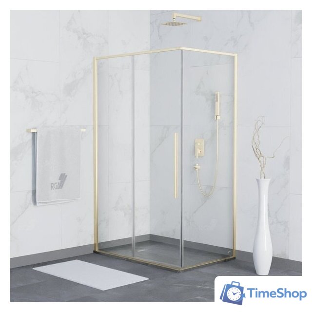 Душевой уголок RGW SV-42G 32324282-16 80x120 (золото brush/прозрачное стекло) - Изображение №1 — Интернет-магазин Time-Shop