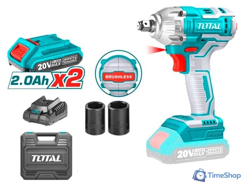 Гайковерт Total TIWLI2038 (с 2-мя АКБ, кейс) - Изображение №1 — Интернет-магазин Time-Shop