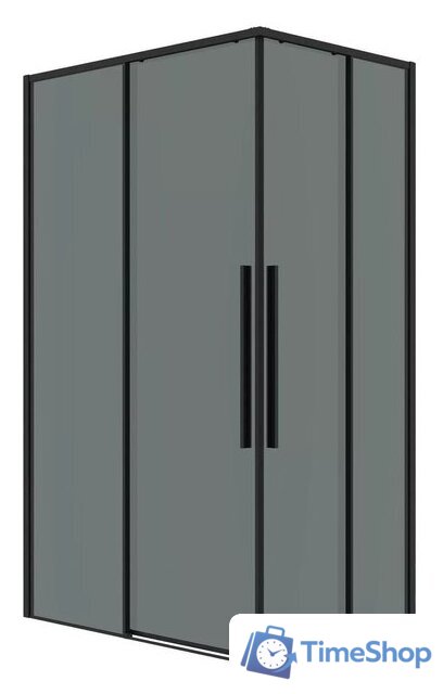 Душевая дверь Grossman Galaxy 90x195 1/2.K33.01.90.21.10 (черный матовый/тонированное стекло) - Изображение №2 — Интернет-магазин Time-Shop