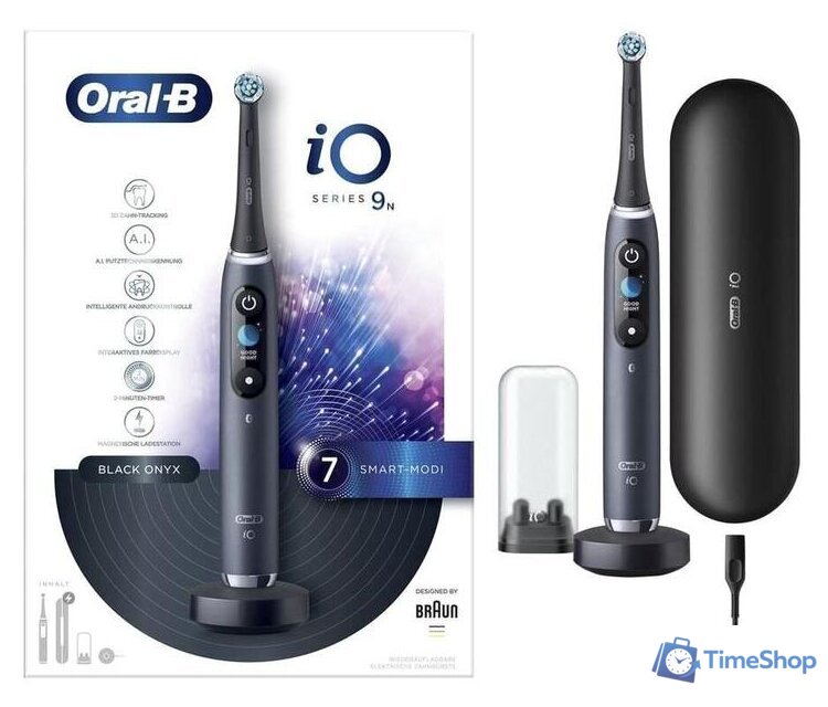 Электрическая зубная щетка Oral-B iO 9n (черный) - Изображение №4 — Интернет-магазин Time-Shop