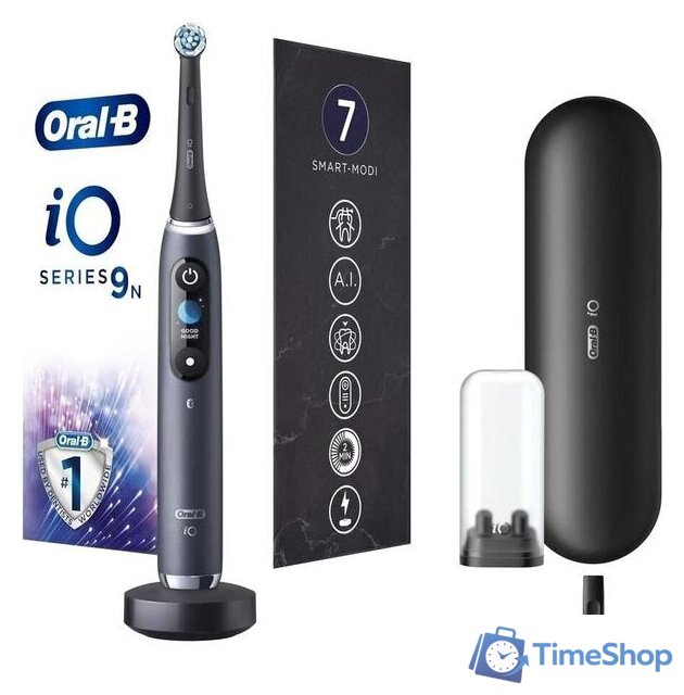 Электрическая зубная щетка Oral-B iO 9n (черный) - Изображение №1 — Интернет-магазин Time-Shop