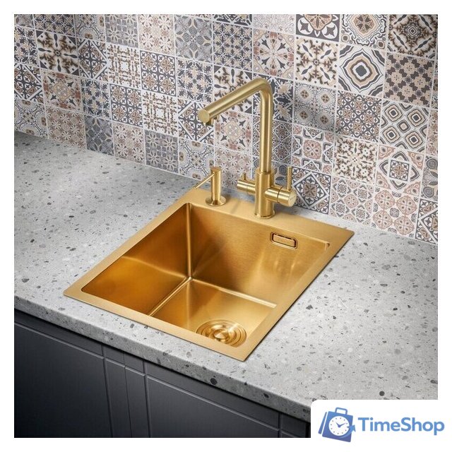 Кухонная мойка Milacio Denia 41 Steel MC.77468 (золотой) - Изображение №2 — Интернет-магазин Time-Shop