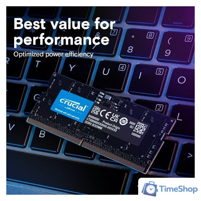 Оперативная память Crucial 48ГБ DDR5 SODIMM 5600 МГц CT48G56C46S5 - Изображение №5 — Интернет-магазин Time-Shop