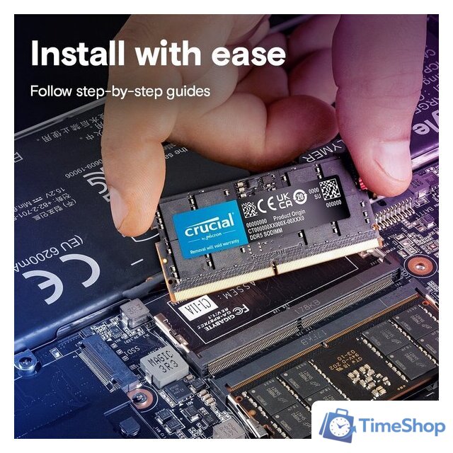 Оперативная память Crucial 48ГБ DDR5 SODIMM 5600 МГц CT48G56C46S5 - Изображение №6 — Интернет-магазин Time-Shop