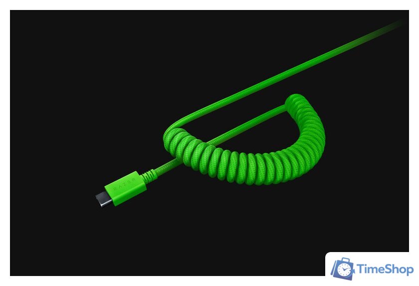 Набор аксессуаров Razer PBT Keycap + Coiled Cable Upgrade Set Green - Изображение №2 — Интернет-магазин Time-Shop