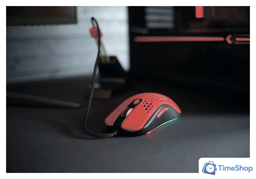 Игровая мышь Arozzi Favo (красный/черный) - Изображение №3 — Интернет-магазин Time-Shop