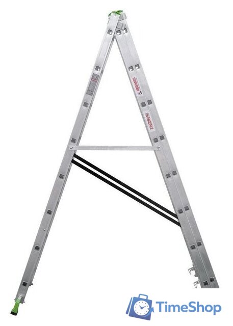 Лестница-стремянка Новая высота NV 223 алюминиевая трёхсекционная 3x8 ступеней - Изображение №4 — Интернет-магазин Time-Shop