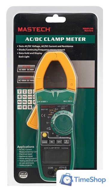 Токовые клещи Mastech MS2138 - Изображение №2 — Интернет-магазин Time-Shop