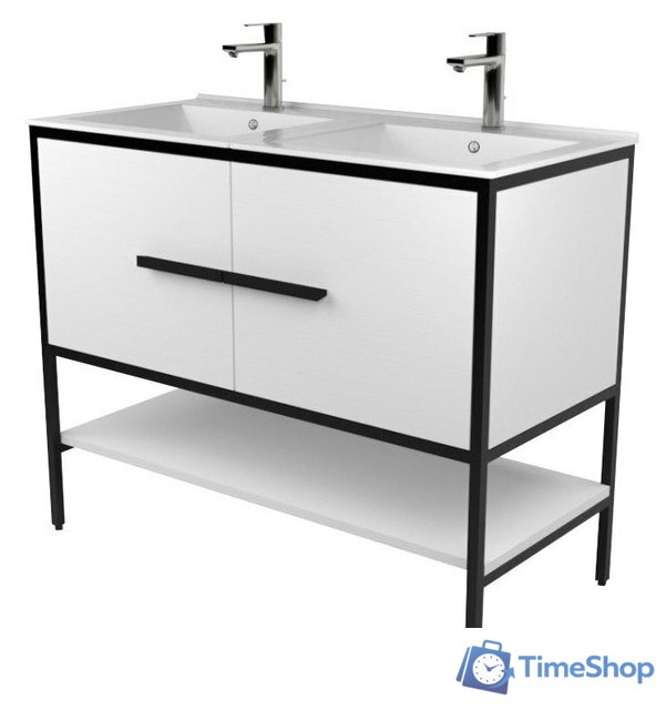  Дабер Тумба под умывальник 007 100 (черный/белый) - Изображение №1 — Интернет-магазин Time-Shop