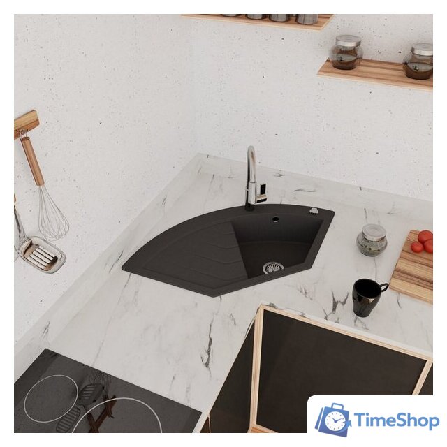 Кухонная мойка Kernau KGS B 90 1B1D Black Metallic - Изображение №2 — Интернет-магазин Time-Shop