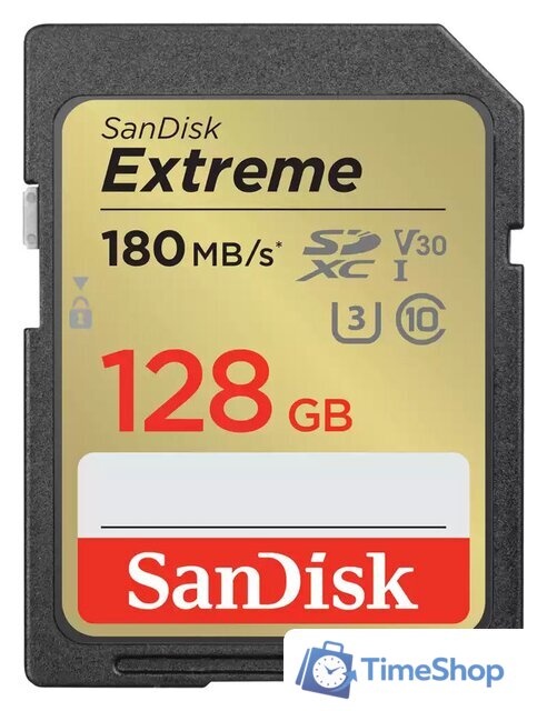 Карта памяти SanDisk Extreme SDXC SDSDXVA-128G-GNCIN 128GB - Изображение №1 — Интернет-магазин Time-Shop