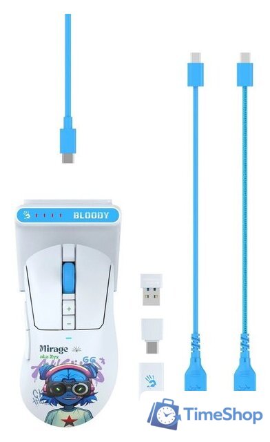 Игровая мышь A4Tech Bloody R73 Ultra Duo Nyx Mirage (белый) - Изображение №11 — Интернет-магазин Time-Shop