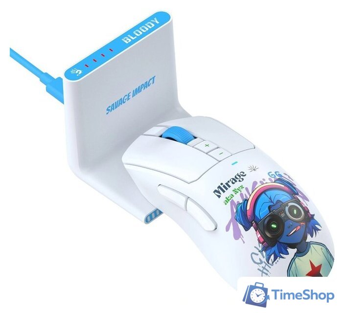 Игровая мышь A4Tech Bloody R73 Ultra Duo Nyx Mirage (белый) - Изображение №7 — Интернет-магазин Time-Shop