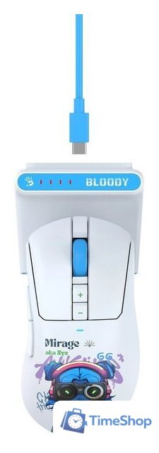 Игровая мышь A4Tech Bloody R73 Ultra Duo Nyx Mirage (белый) - Изображение №10 — Интернет-магазин Time-Shop