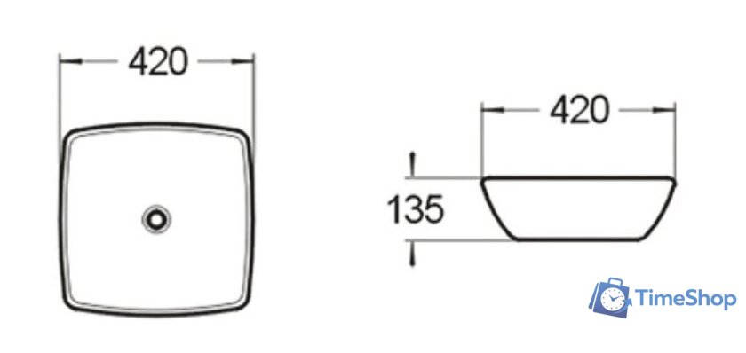 Умывальник SantiLine SL-1044 - Изображение №2 — Интернет-магазин Time-Shop