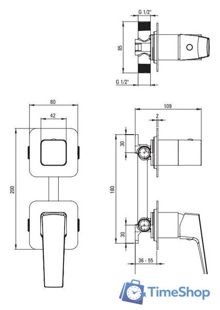 Смеситель Deante Blur BQL D44P - Изображение №4 — Интернет-магазин Time-Shop
