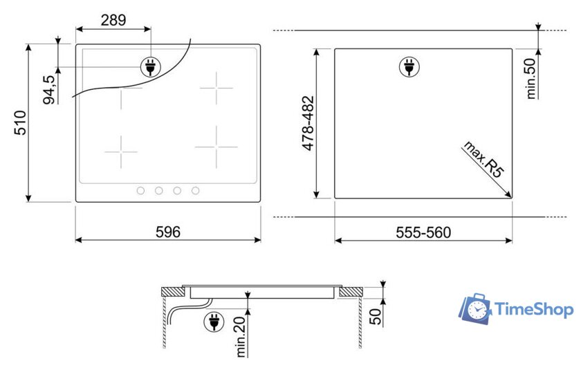 Варочная панель Smeg SI364FXM - Изображение №7 — Интернет-магазин Time-Shop