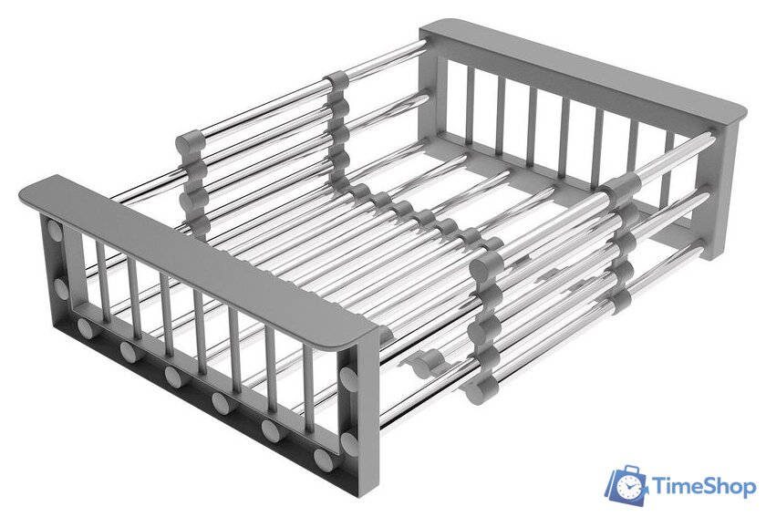 Кухонная мойка Roxen Stage 560250-60B PVD графит (c держателем для ножей, двумя коландерами, разделочной доской и дозатором) - Изображение №6 — Интернет-магазин Time-Shop