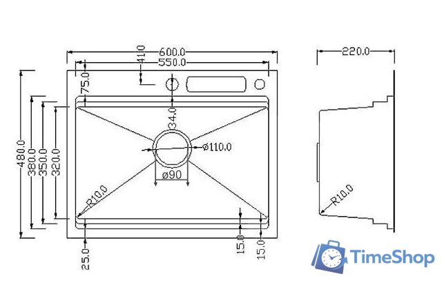 Кухонная мойка Roxen Stage 560250-60B PVD графит (c держателем для ножей, двумя коландерами, разделочной доской и дозатором) - Изображение №15 — Интернет-магазин Time-Shop