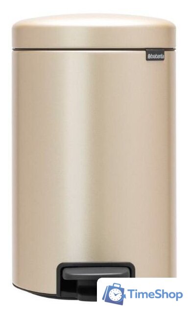 Мусорное ведро Brabantia Pedal Bin NewIcon 12 л (шампань) - Изображение №1 — Интернет-магазин Time-Shop