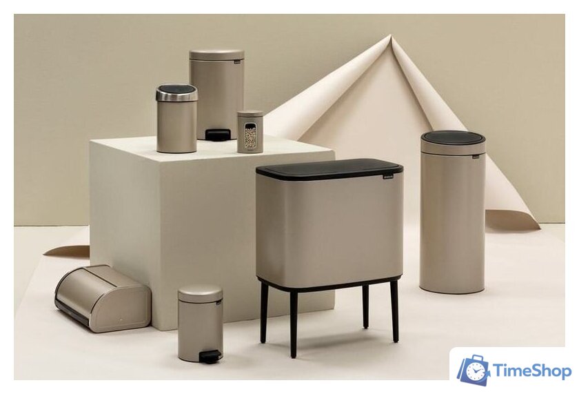 Мусорное ведро Brabantia Pedal Bin NewIcon 12 л (шампань) - Изображение №5 — Интернет-магазин Time-Shop