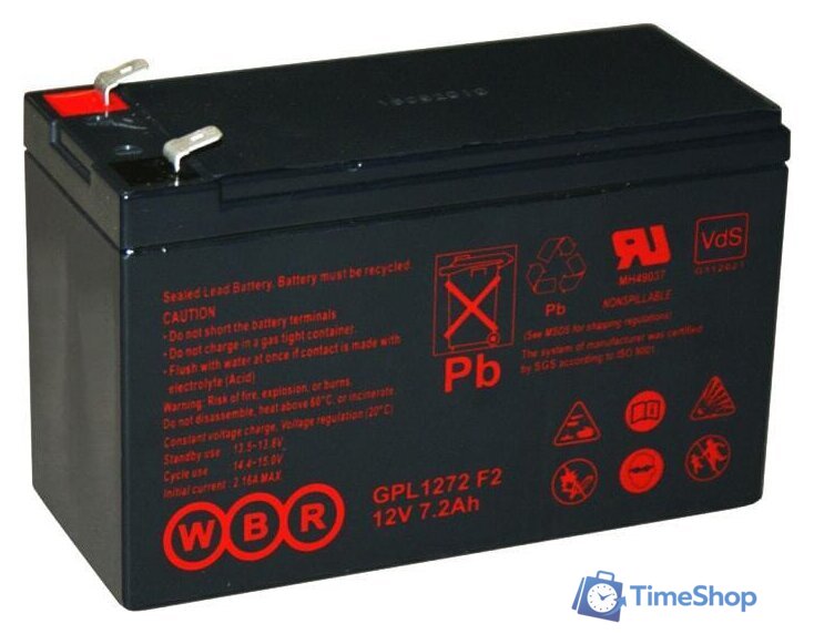 Аккумулятор для ИБП WBR GPL 1272 (12В/7.2 А·ч) - Изображение №1 — Интернет-магазин Time-Shop