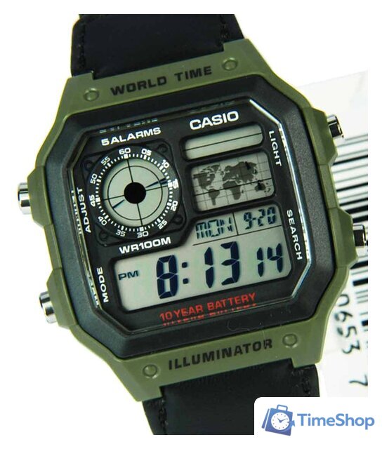 Наручные часы Casio AE-1200WHB-3B - Изображение №5 — Интернет-магазин Time-Shop