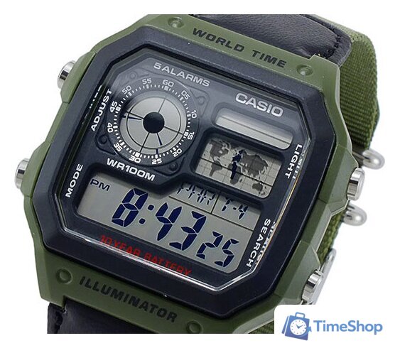 Наручные часы Casio AE-1200WHB-3B - Изображение №4 — Интернет-магазин Time-Shop