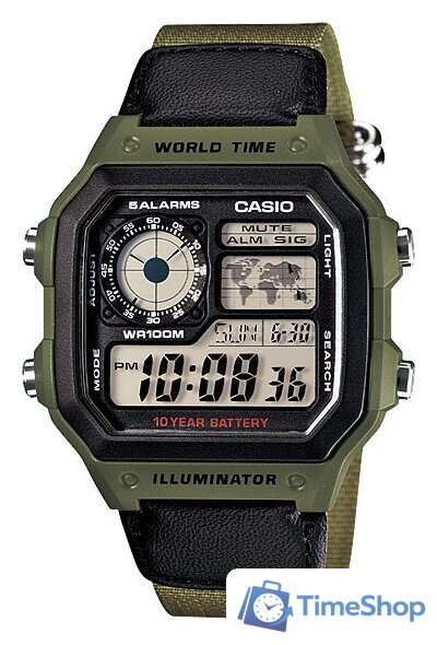 Наручные часы Casio AE-1200WHB-3B - Изображение №1 — Интернет-магазин Time-Shop