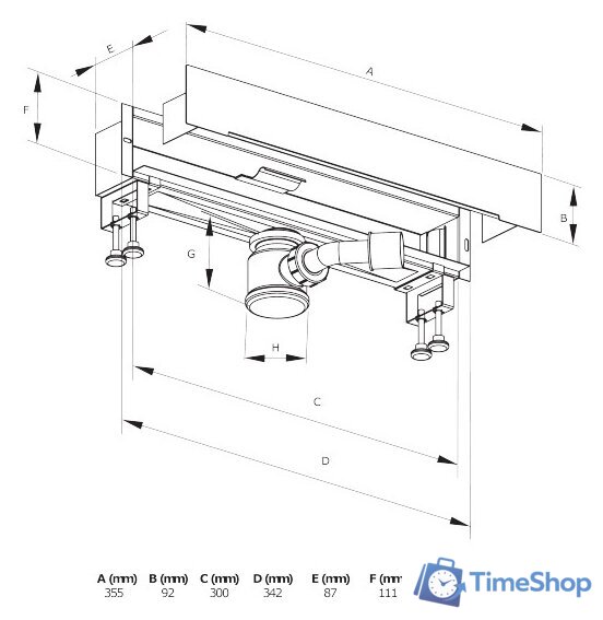 Трап/канал Deante KOW 003D - Изображение №3 — Интернет-магазин Time-Shop