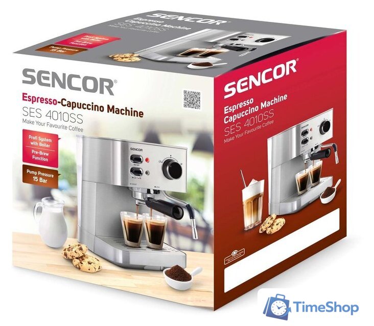 Рожковая кофеварка Sencor SES 4010SS - Изображение №11 — Интернет-магазин Time-Shop