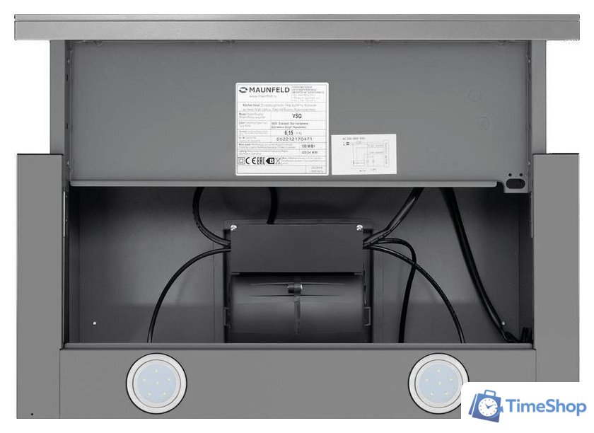 Кухонная вытяжка MAUNFELD VSQ 60 (нержавеющая сталь/белое стекло) - Изображение №6 — Интернет-магазин Time-Shop