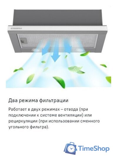 Кухонная вытяжка MAUNFELD VSQ 60 (нержавеющая сталь/белое стекло) - Изображение №20 — Интернет-магазин Time-Shop