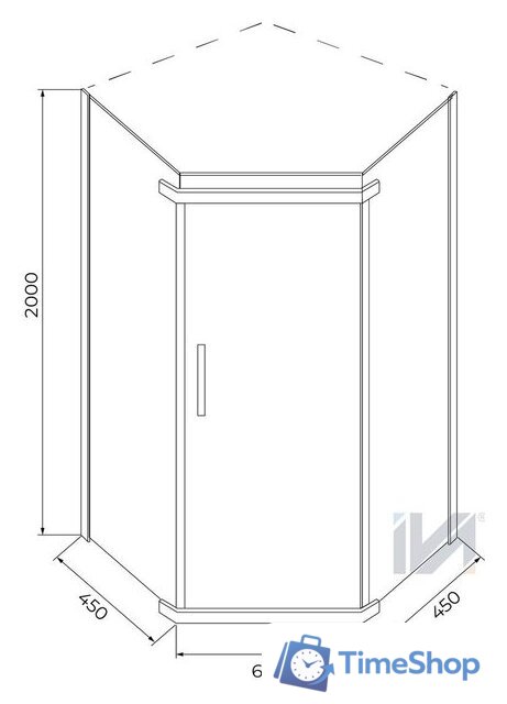 Душевой уголок IVA E2PS90T - Изображение №3 — Интернет-магазин Time-Shop