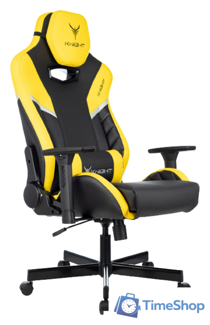 Игровое (геймерское) кресло Knight Thunder 5X (черный/желтый) - Изображение №1 — Интернет-магазин Time-Shop
