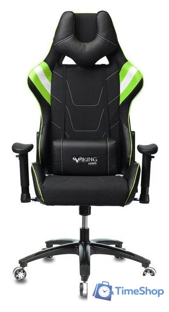 Игровое (геймерское) кресло Zombie Viking 4 Aero Green Edition (черный) - Изображение №2 — Интернет-магазин Time-Shop
