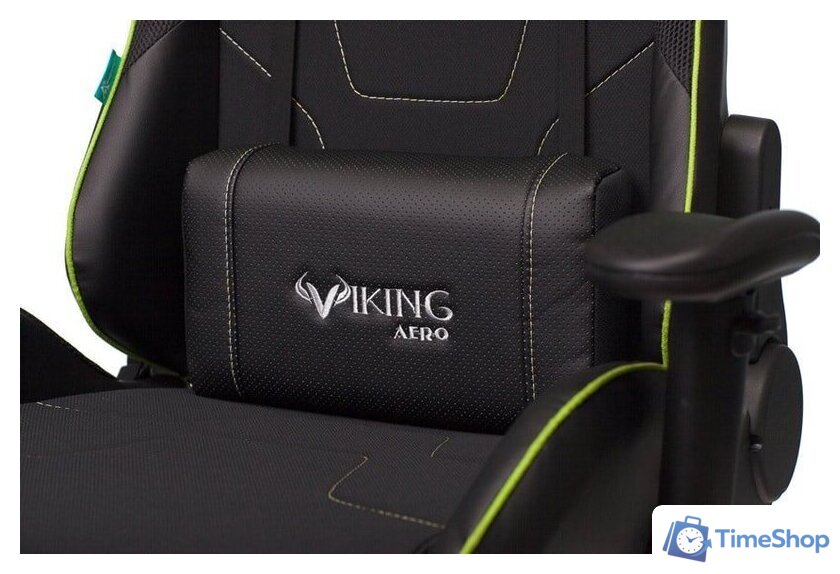 Игровое (геймерское) кресло Zombie Viking 4 Aero Green Edition (черный) - Изображение №10 — Интернет-магазин Time-Shop
