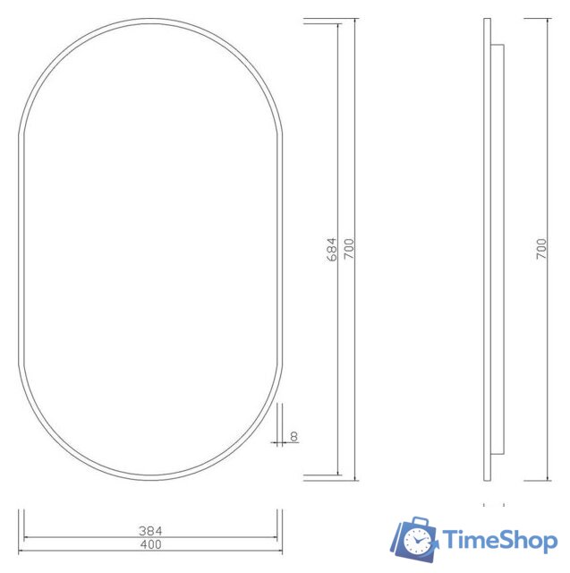  Roxen Зеркало Grown 510200-70GM 40x70 - Изображение №12 — Интернет-магазин Time-Shop