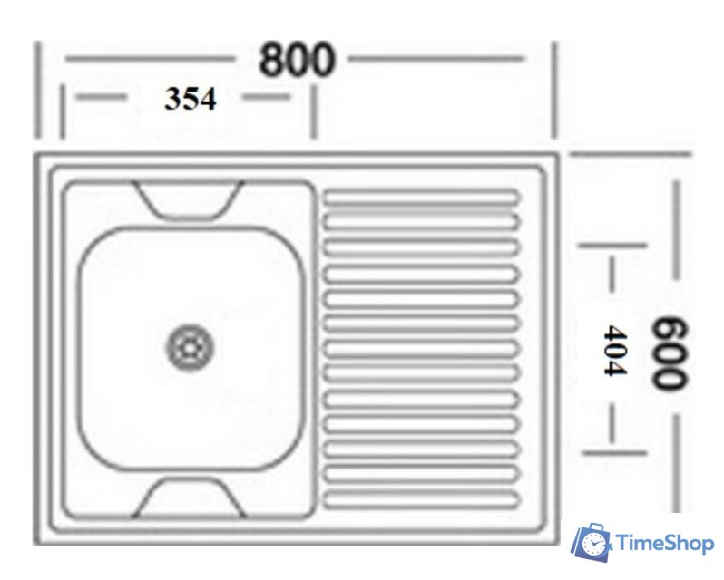 Кухонная мойка КромРус EC-220M RUS (левая) - Изображение №3 — Интернет-магазин Time-Shop
