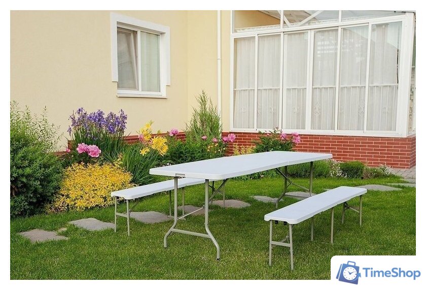 Стол Calviano Складной, пластиковый 180 см (усиленные ноги) - Изображение №3 — Интернет-магазин Time-Shop