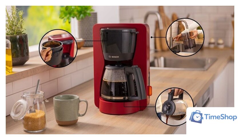 Капельная кофеварка Bosch MyMoment TKA3M134 - Изображение №3 — Интернет-магазин Time-Shop