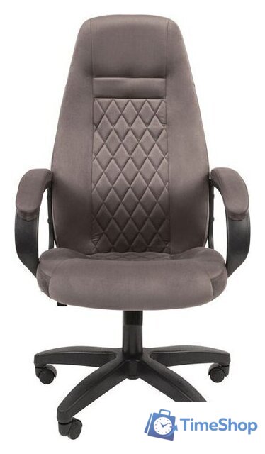 Офисное кресло CHAIRMAN Home 951 (велюр, Т-55 серый) - Изображение №2 — Интернет-магазин Time-Shop