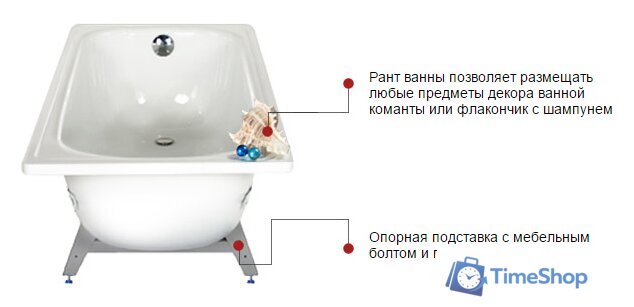 Ванна Antika А-60001 160x70 - Изображение №2 — Интернет-магазин Time-Shop