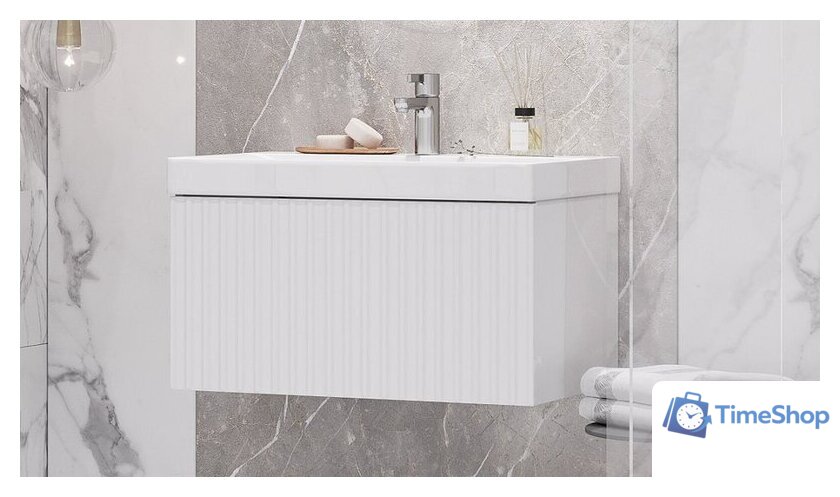  Velvex Тумба под умывальник Compo 700-0-1 tp.COM.9696.70.1Y (белый глянец) - Изображение №4 — Интернет-магазин Time-Shop