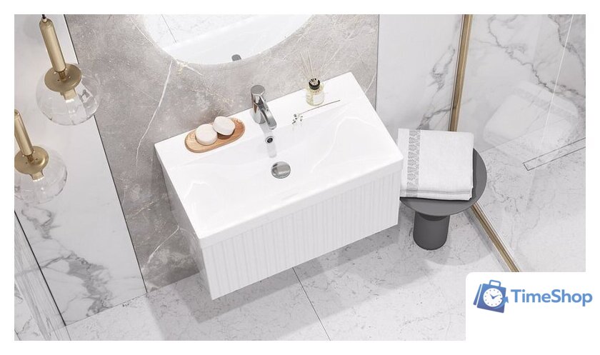  Velvex Тумба под умывальник Compo 700-0-1 tp.COM.9696.70.1Y (белый глянец) - Изображение №7 — Интернет-магазин Time-Shop