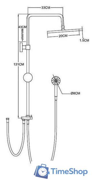 Душевая система  Wisent WP3500-1 - Изображение №5 — Интернет-магазин Time-Shop