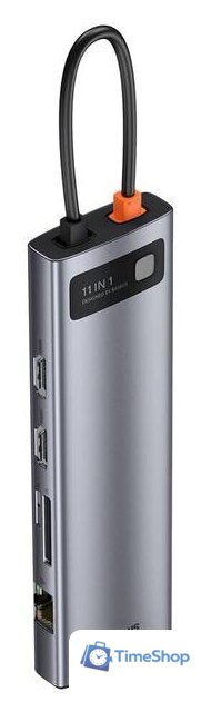Док-станция Baseus Metal Gleam Series 11-in-1 Multifunctional HUB Type-C Hub Docking Station CAHUB-CT0G - Изображение №4 — Интернет-магазин Time-Shop